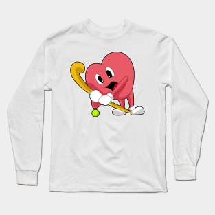 Heart Hockey Hockey stick Long Sleeve T-Shirt